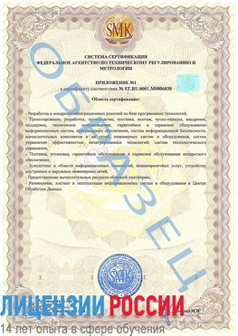 Образец сертификата соответствия (приложение) Клинцы Сертификат ISO 27001